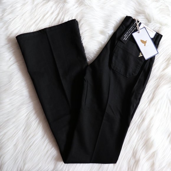 Anthropologie M.i.H Black Kick Flare Jeans Size 27 - Picture 3 of 9